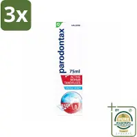 Parodontax 3 x – Tandpasta – Active Repair Fresh Mint – 75 ml - Grootverpakking - Tandvlees Herstellen - Bloedend Tandvlees - Tandplak Verwijderen - Gezwollen Tandvlees - Ontstoken Tandvlees