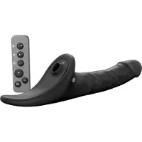 Strap-On-Me - Multi Orgasm Realistische Dildo - Strapless Strap-on met Flapper Technologie - Zwart X-Large