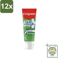 Colgate Tandpasta Triple Action Extra Fresh 75 ml - Voordeelverpakking - 12 stuks - Tanden - Frisse adem