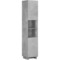 vidaXL Badkamerkast Betongrijs 36.5 x 38 x 180 cm Bewerkt hout