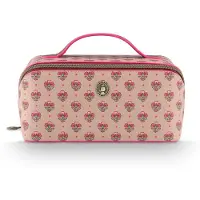Pip studio Toilettas Bags Cyrille Cosmetic Bag Medium Jaipur Flower Sand-Pink 23,5x10