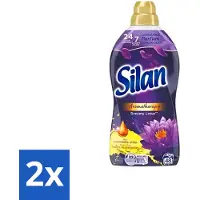 Silan 2 x Aromatherapy - Wasverzachter - Dreamy Lotus - Essentiële Oliën en Langdurige Parfum - 48 x 2 = 96 Wasbeurten - 1.056L - Wasverzachter - Geur - Essentiële Oliën - Lotus - Langdurige Geur