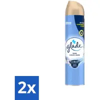 Glade 2 x – Luchtverfrisser Spray – Pure Clean Linen – 300 ml - Luchtverfrisser Linnen Geur - Frisse Luchtverfrisser Spray - Luchtverfrisser Tegen Geurtjes - Luchtverfrisser Met Essentiële Oliën
