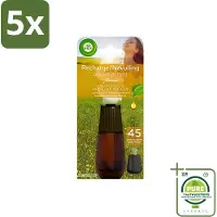 Air Wick 5 x Essential Mist - Navulling - Happiness - Ananas & Wilde Munt - 20ml - Grootverpakking - - Geurverspreider - Essentiële Oliën - Ananas - Munt