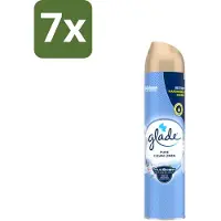 Glade 7 x – Luchtverfrisser Spray – Pure Clean Linen – 300 ml - Luchtverfrisser - Frisse Geur - Linnen Geur - Spray Tegen Geurtjes - Essentiële Oliën
