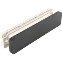 Homebox - de isolerende, tochtvrije en geluiddempende brievenbus – buitendeel aluminium zwart fijnstructuur coating - binnendeel in crème wit RAL9001