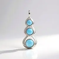 Cavill - Zilveren hanger 925 sterlingzilver met Larimar 2,85 ct - Blauwe Larimar cabochon - Caribische elegante sieraden
