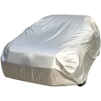 Famanu – Autohoes, stofdicht en waterdicht, anti-zon en UV-bescherming, universele afdekking, 430 x 160 x 120 cm, zilver