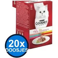 Gourmet 20x - Mon Petit Duo Vlees & Vis - Kattenvoer Natvoer - 6x50g