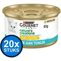 Gourmet 20x - Nature's Creations Mini Filets Tonijn - Kattenvoer Natvoer - 85g