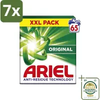 OEM 7 x – Original – Snel Oplosbaar Waspoeder – 3,58 kg - Grootverpakking - Snel Oplosbaar Waspoeder - Koud Water Was - Anti-residu Technologie - Vlekverwijdering - Fris Geur