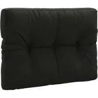vidaXL Palletrugkussen VIANEN 100% Polyester Zwart 70 x 50 x 12 cm