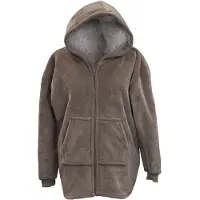 Unique living Ruby - Fleecevest met capuchon - Taupe