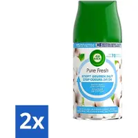 Air Wick 2 x Freshmatic Pure Fresh Navulling Zachtheid van Katoen 250 ml - Luchtverfrisser - - Freshmatic - Katoen Geur - Geurverspreider