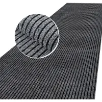ANRO Loper Mischa Grijs 160x160cm – Schoonloopmat Antislip Op Maat