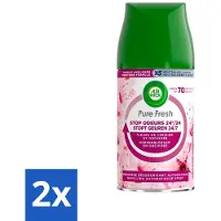 Air Wick 2 x Freshmatic Max Pure Fresh Cherry Blossom & Orchid 250 ml - Luchtverfrisser - Geurverspreider - Aziatische Kersenbloesem - Freshmatic - Navulling