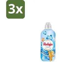 Robijn 3 x – Wasverzachter – Morgenfris – 1,1 L - Wasverzachter - Wasverzachter Morgenfris - Wasverzachter Voor Kleding - Wasverzachter Voor Textiel - Wasverzachter Morgenfris 1.1 L