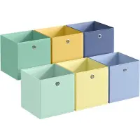 Songmics - Opbergbox - Opbergdoos - Set van 6 - Vouwbare - Kast en Organisatie Slaapkamer Woonkamer