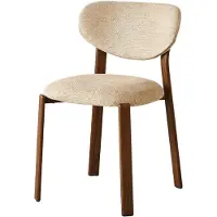 Lizzely Garden & Living Eetkamerstoel Japandi Benja bruin walnoot poten japanse stijl eetstoel zetel