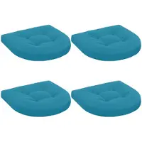 vidaXL 4-Piece Zitkussens 4 st 100% Polyester Lichtblauw