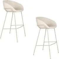 Zuiver Feston Barkrukken 75 cm Beige - Set van 2