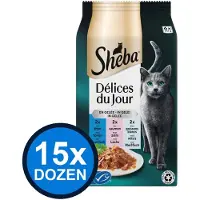 Sheba 15x - Delices du Jour Vis Selectie in Gelei Multipack - Kattenvoer Natvoer - 6x50g