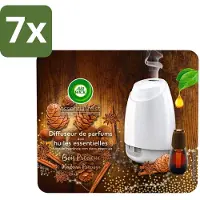 Air Wick 7 x Essential Mist - Starterkit - Edelhout - 20ml - Essentiële Olie - Geurverspreider - Kostbaar Hout - Luchtgeur - Warme Geur