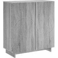 vidaXL Dressoir Grijs Sonoma 67 x 34,5 x 75 cm Bewerkt hout