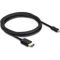 DeLOCK Premium Micro HDMI - HDMI kabel | Slimline | HDMI2.1 (8K 60Hz + HDR) | zwart | 3 meter