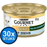 Gourmet 30x - Gold Malse Lekkernijen Zeevis - Kattenvoer Natvoer - 85g