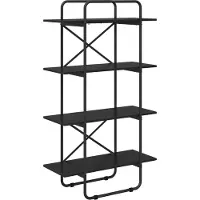 vidaXL Boekenplank 4-laags 60 x 35 x 140 cm PB Zwart eiken