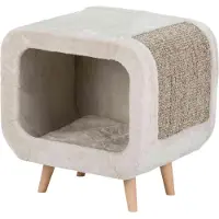 Trixie - Kattenhuis - Alicia Relax Huis - Lichtgrijs/Grijs Gemêleerd - 48X48X38 cm