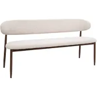 Giga Meubel Eetkamerbank Alexia Beige/Walnoot 180cm