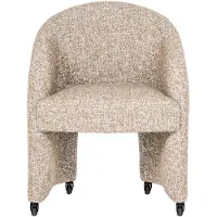 Woood Cordo Eetkamerstoel Met Wielen - Melange - Naturel - 83x64x64