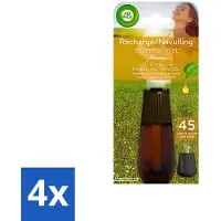 Air Wick 4 x Essential Mist - Navulling - Happiness - Ananas & Wilde Munt - 20ml - - Geurverspreider - Essentiële Oliën - Ananas - Munt