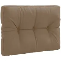 vidaXL Palletrugkussen VIANEN 100% Polyester Taupe 70 x 60 x 12 cm