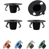 Unyqoos Stijlvolle verstelbare kandelaar set voor decoratieve espressokopjes, zwart, 5,7*2,2 cm, 4 stuks