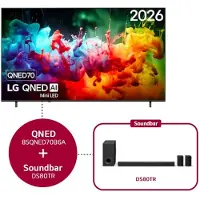 LG 85 inch QNED AI QNED70 Mini LED 4K Smart TV 2026 & DS80TR 5.1.3-kanaals - 85QNED70B6A.DS80TR