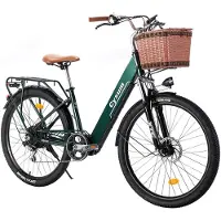 CYSUM Cityrun 26" Elektrische Stadsfiets - 250W 40Nm - 36V 10Ah - 60–80 km Actieradius - Shimano 7 Versnellingen - Lage Instap - Mechanische Schijfremmen - LCD-display