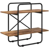 vidaXL Boekenplank 2-laags 60 x 35 x 70 cm PB Eikenhout