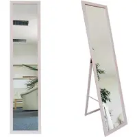 Famanu – Staande aankleedspiegel in roze, 155,8 x 35,8 cm