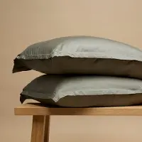 Coco & Cici - TENCEL Twill Kussensloop Olijfgroen - 1 kussensloop 60x70 zonder volant
