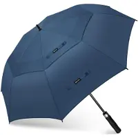 Famanu – Grote stormbestendige golfparaplu, automatisch open, M/L/XL/XXL, met dubbele laag stof voor mannen en vrouwen