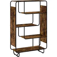 vidaXL Highboard Gerookt eiken 93.5 x 37.5 x 144 cm Bewerkt hout