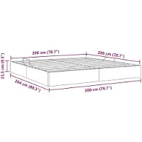 vidaXL Ottoman Bedframe met opslag Crème 200 x 200 cm Stof