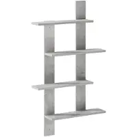 vidaXL Wandplank Betongrijs 61 x 13,5 x 105 cm Bewerkt hout