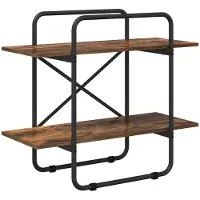 vidaXL Boekenplank 2-laags 60 x 35 x 70 cm PB Gerookt eiken