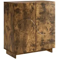 vidaXL Dressoir Gerookt eiken 67 x 34,5 x 75 cm Bewerkt hout