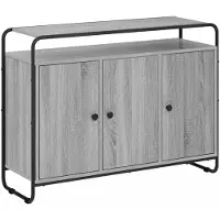 vidaXL Dressoir Grijs Sonoma 102 x 35 x 75 cm Bewerkt hout