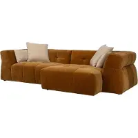 Dutchbone Bank Hodge Sofa With Chaise Longue Right Ochre